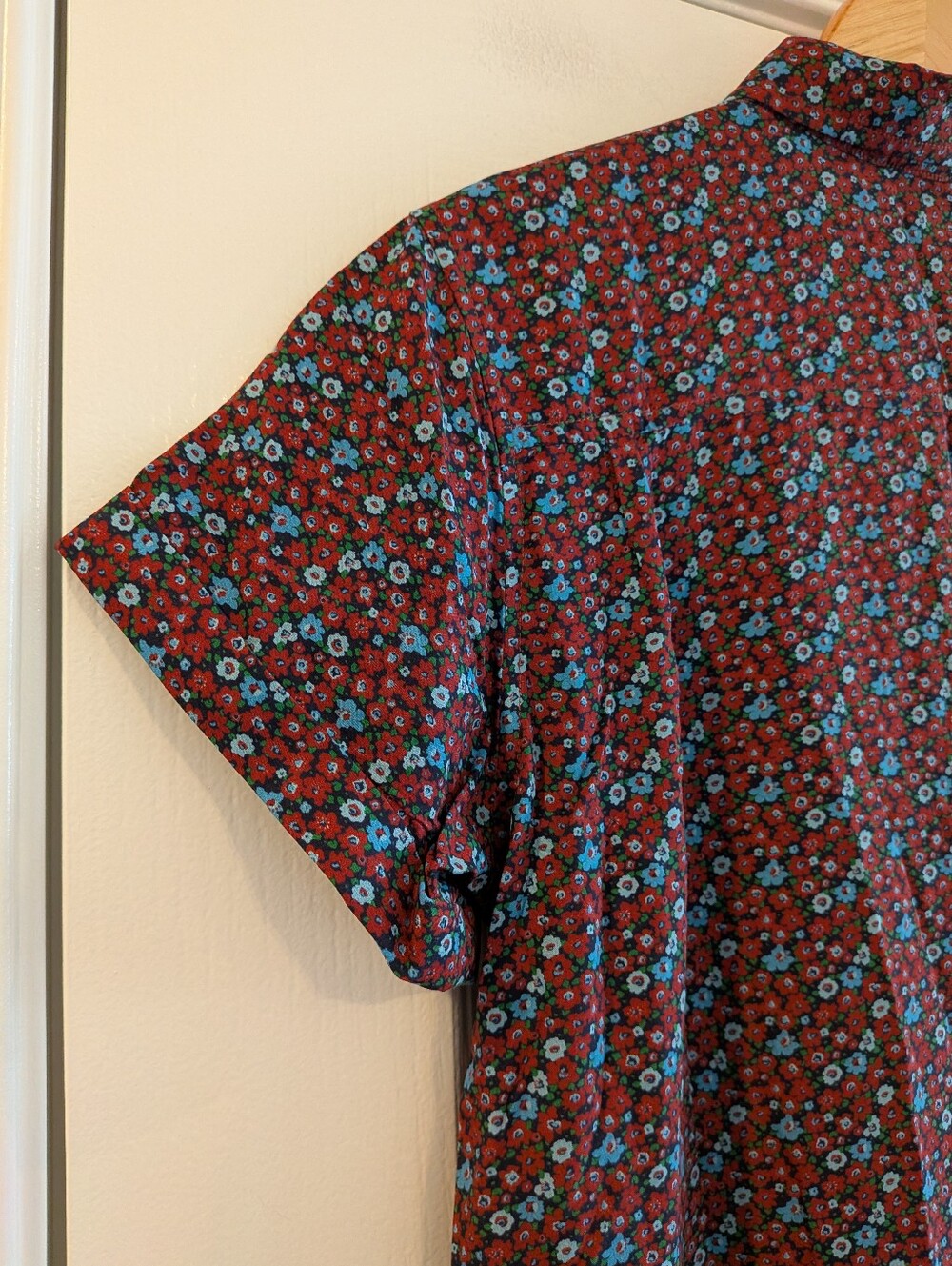 Wildfang The Empower Short Sleeve Shirt Dress Floral Unisex Midi Size XS NWT - Picture 13 of 15